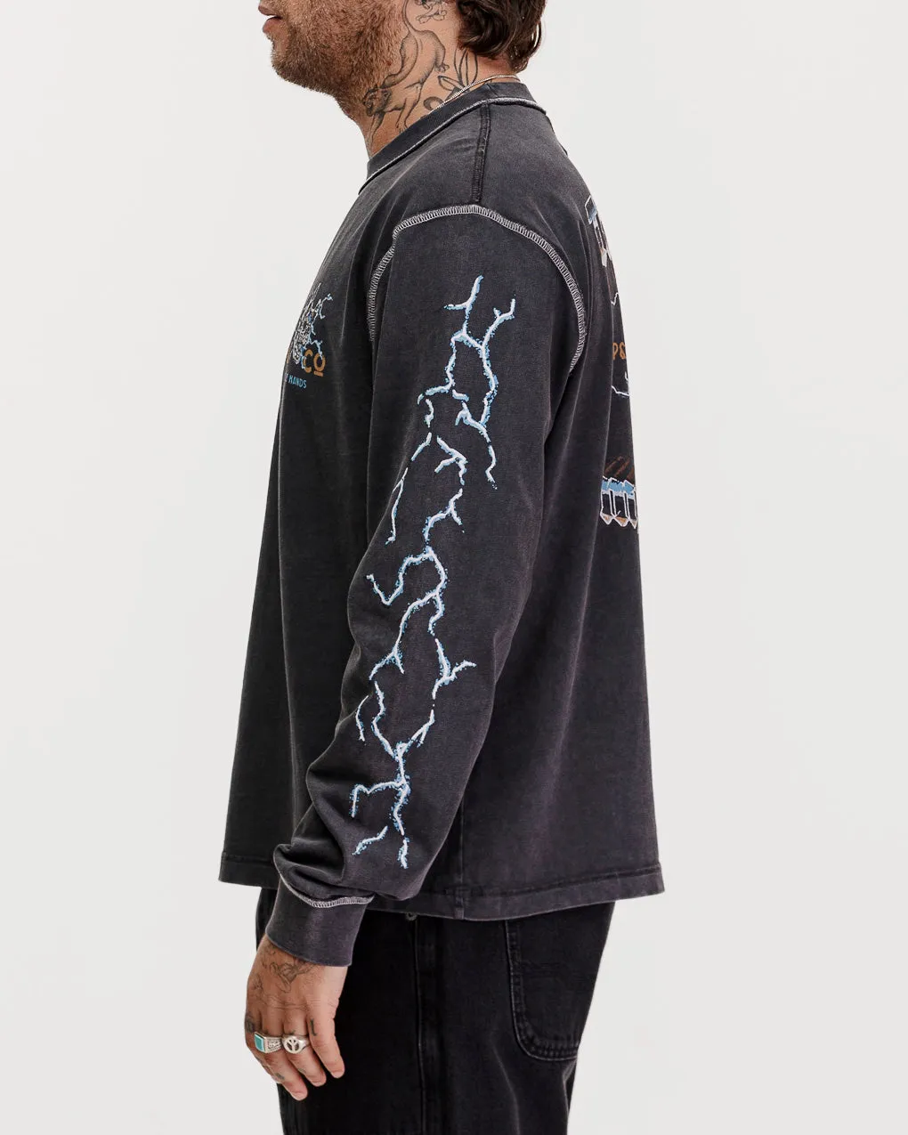 Idle Hands Boxy Longsleeve - Acid Wash