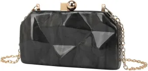 Irregular Acrylic Clutch Purse for Women Elegant Acrylic Evening Bag Unique Box Handbag for Wedding Party Prom