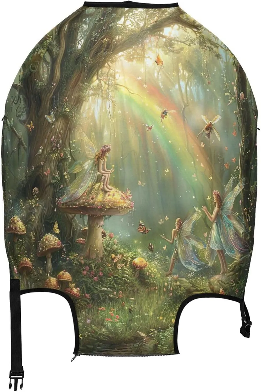 Joisal Forest Fairy Rainbow Luggage Covers for Suitcase Fit 18-32 Inch Luggage Covers Tsa Approved, Suitcase Identifiers Unique