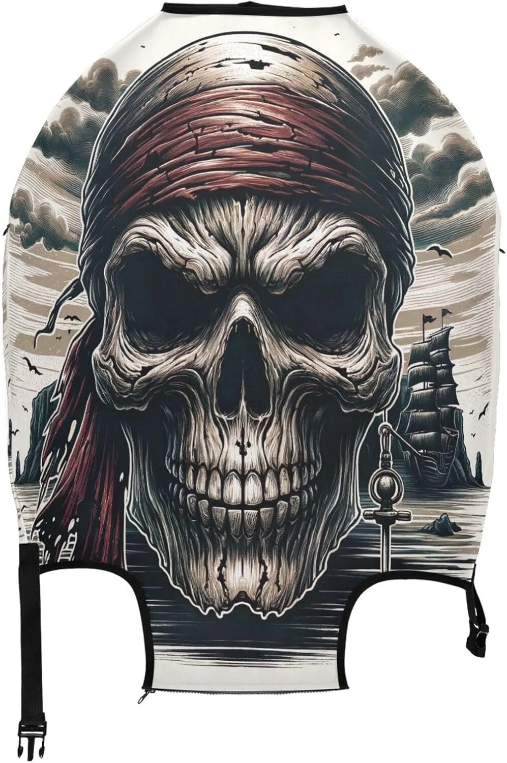 Joisal Jolly Roger Pirate Skull Luggage Protector Cover 28 Inch Suitcase Covers for Luggage Tsa Approved, Suitcase Identifiers Unique