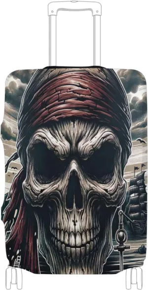 Joisal Jolly Roger Pirate Skull Luggage Protector Cover 28 Inch Suitcase Covers for Luggage Tsa Approved, Suitcase Identifiers Unique