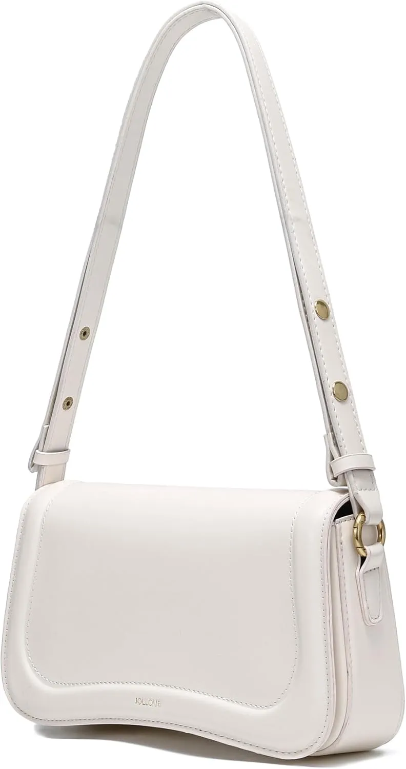 JOLLQUE Crescent Shoulder Bag for Women,Small Leather Dumpling Crossbody Bags,Unique Trendy Designer Handbag Purse Strap