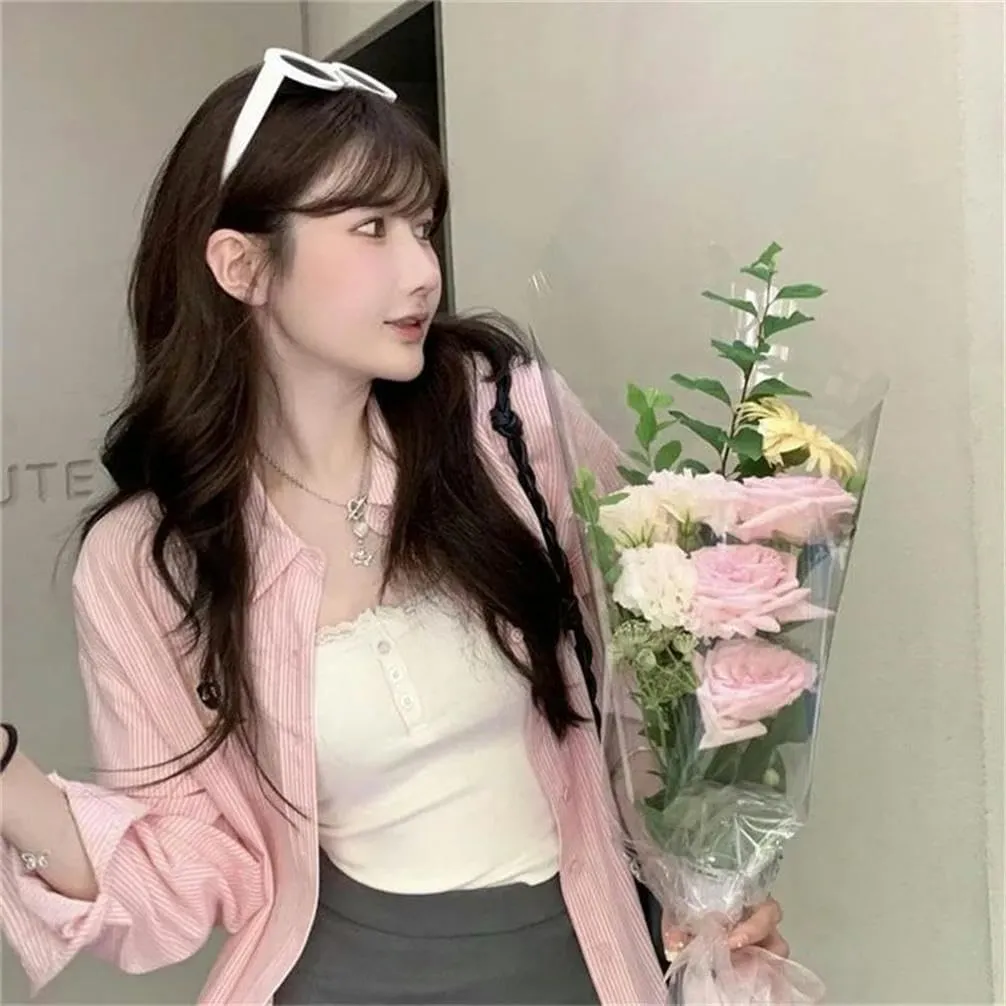 Lace Vest Women's Short Camisole Solid Color Navel Top Women's Korean Sleeveless Summer Lace-Up Shoulder T-Shirt