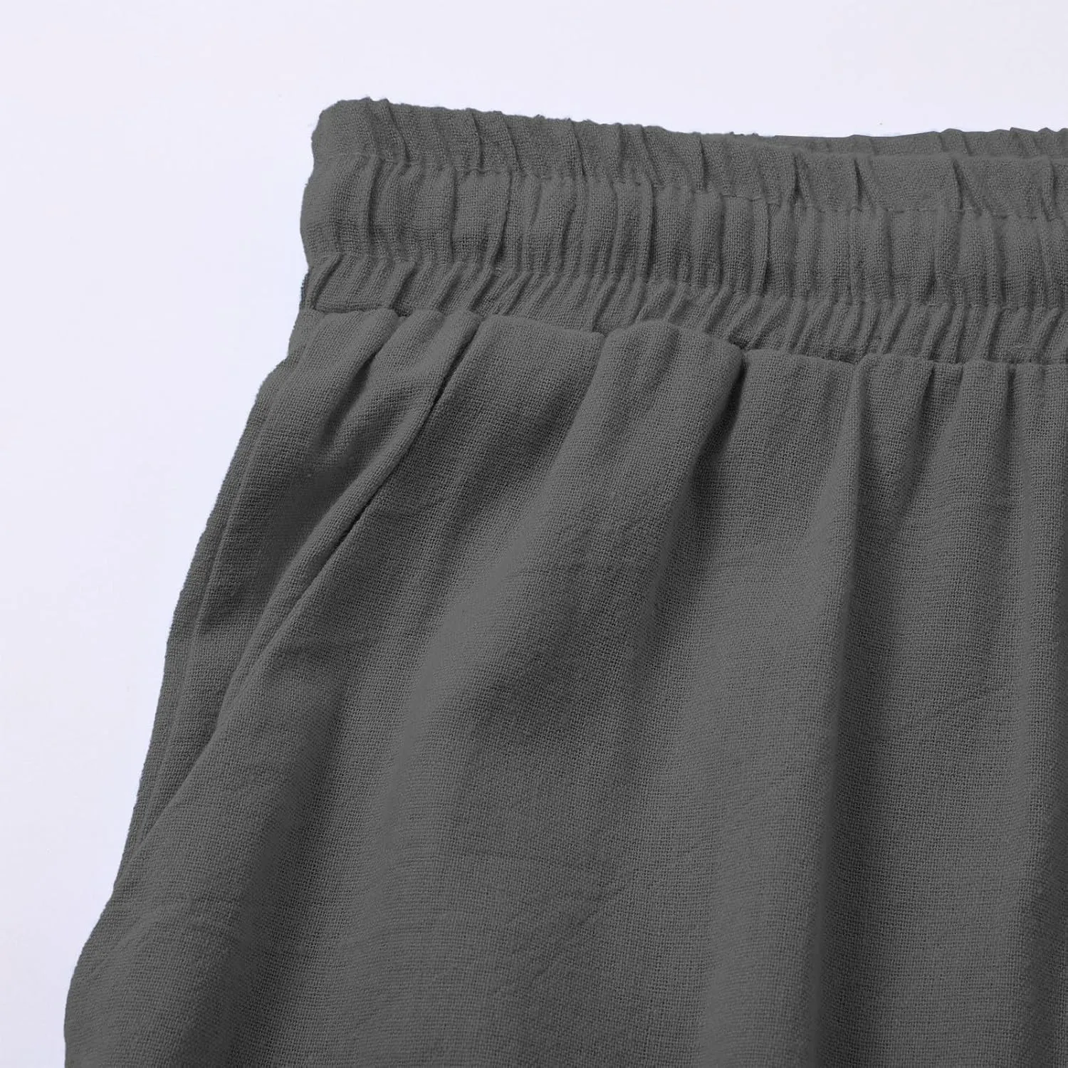 Linen Pants for Womens Summer Pants for Women 2025 Cotton & Linen Drawstring Trousers with Pockets for Travel Work