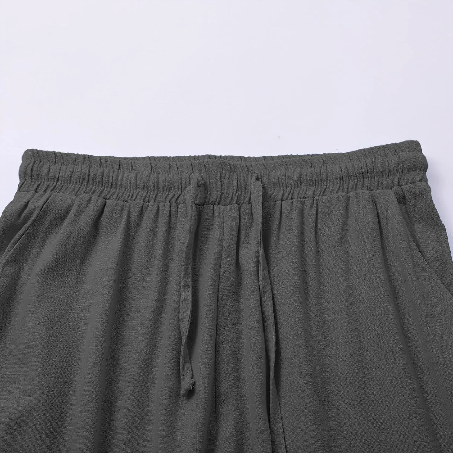 Linen Pants for Womens Summer Pants for Women 2025 Cotton & Linen Drawstring Trousers with Pockets for Travel Work