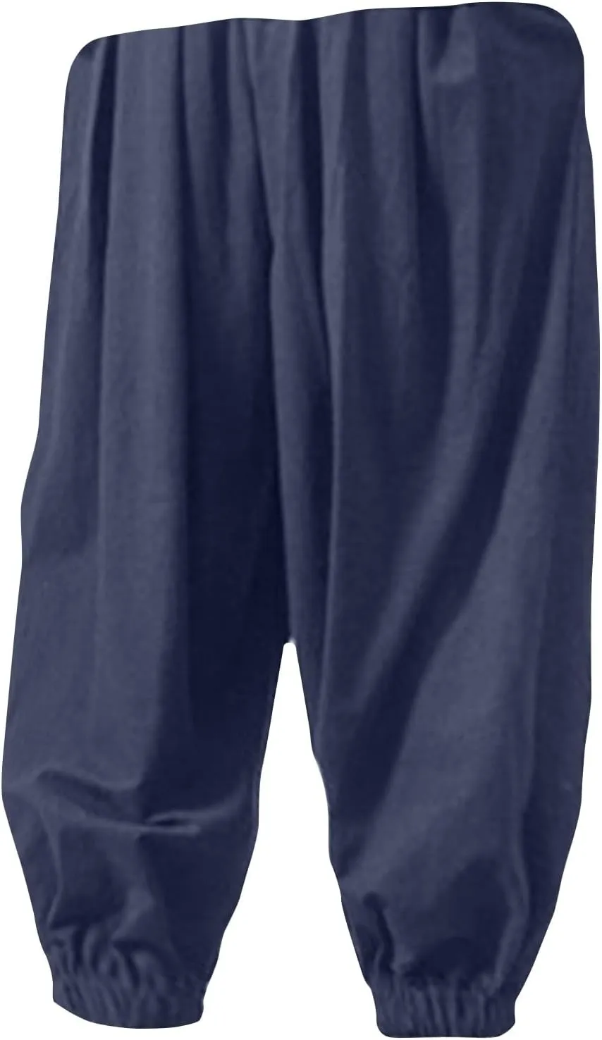 Linen Pants Men Drawstring Waist Elastic Bottom Lounge Pants 2025 Summer Loose Fit Boho Harem Pants Hippie Clothes
