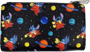 Loungefly x Disney Lilo and Stitch in Space Allover-Print Flap Wallet