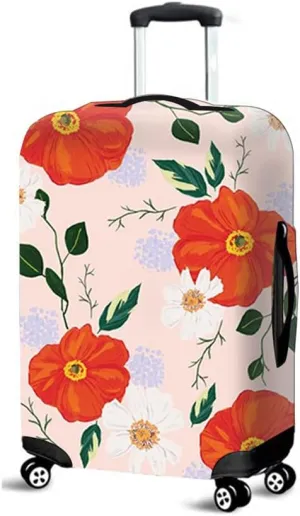 Luggage Cover for Suitcase, Flower Print Business Suitcase Cover Protector Fit 18-32 Inch Luggage, Modern Baggage Covers with Zipper for Travel (Daisy,XL(30-32inch suitcase))