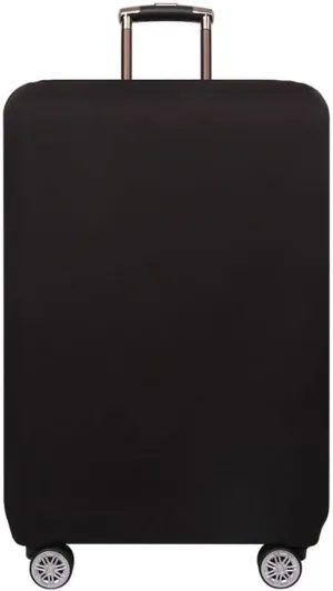 Luggage Cover for Suitcase, Modern Solid Color Business Suitcase Cover Protector Fit 18-32 Inch Luggage, Baggage Covers with Zipper for Travel (L(25-28inch suitcase),Black)