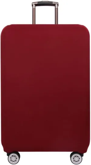 Luggage Cover for Suitcase, Modern Solid Color Business Suitcase Cover Protector Fit 18-32 Inch Luggage, Baggage Covers with Zipper for Travel (L(25-28inch suitcase),Claret)