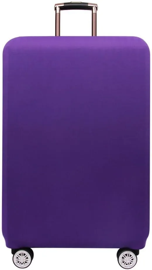 Luggage Cover for Suitcase, Modern Solid Color Business Suitcase Cover Protector Fit 18-32 Inch Luggage, Baggage Covers with Zipper for Travel (L(25-28inch suitcase),Purple)