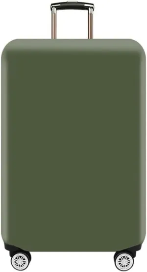 Luggage Cover for Suitcase, Modern Solid Color Business Suitcase Cover Protector Fit 18-32 Inch Luggage, Baggage Covers with Zipper for Travel (S(18-21inch suitcase),Dark Green)