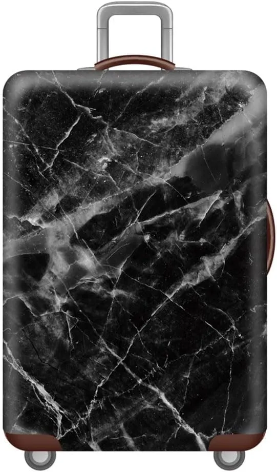 Luggage Cover for Suitcase, Stylish Modern Business Suitcase Cover Protector Fit 18-32 Inch Luggage, Baggage Covers with Zipper for Travel (M(22-24inch suitcase),Marble Pattern)