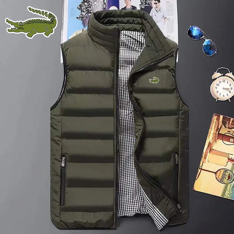 Men's and women's autumn and winter warm and windproof Vest Jacket fashion trend thickened cotton padded warm