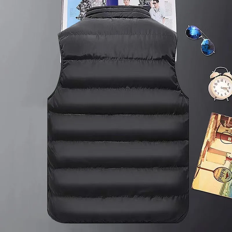 Men's and women's autumn and winter warm and windproof Vest Jacket fashion trend thickened cotton padded warm
