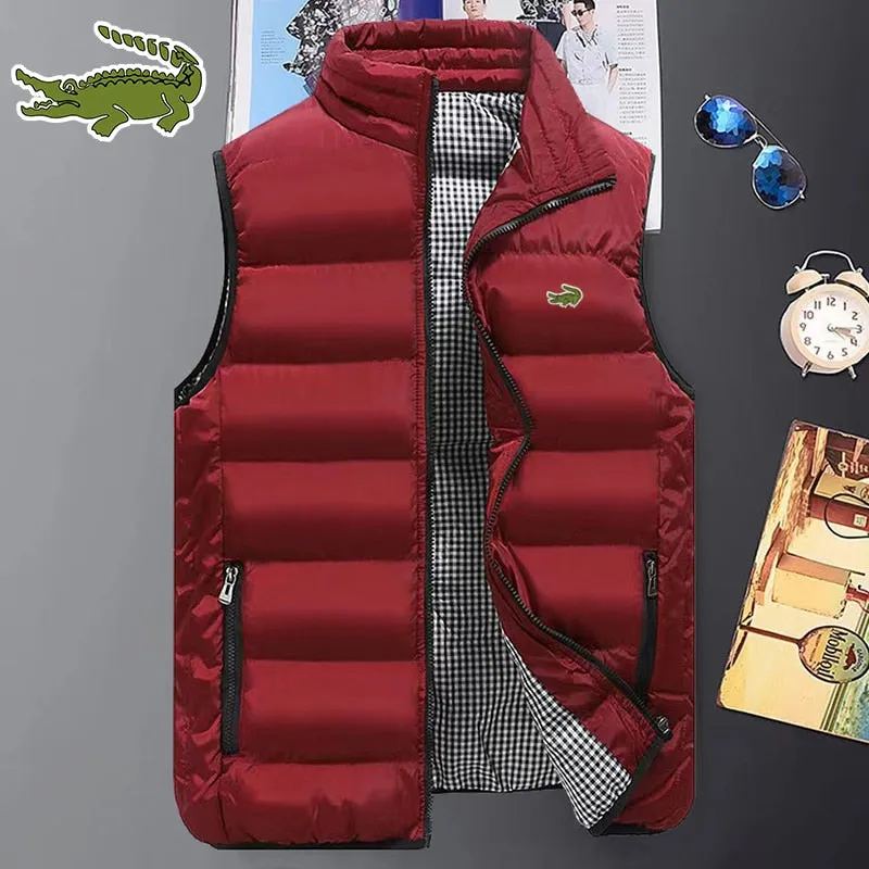 Men's and women's autumn and winter warm and windproof Vest Jacket fashion trend thickened cotton padded warm