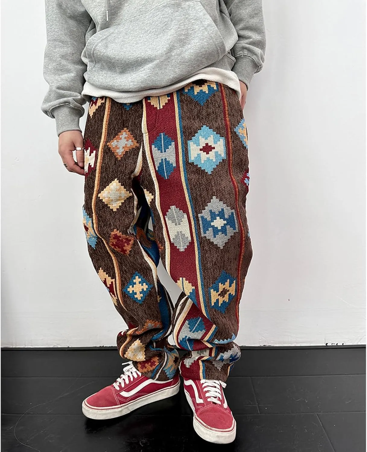 Men's Casual Harem Pants Printed Casual Hippie Jogger Streetwear Ethnic Style Jacquard Hip Hop Sweatpants
