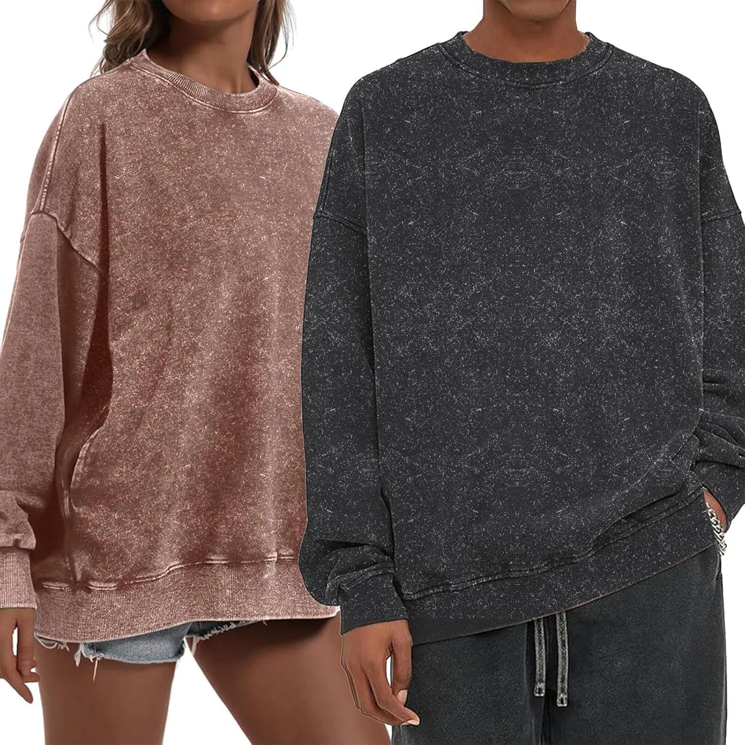 Mens Hoodies Pullover Oversized Hoodie Plush Cotton Hooded Couples Vintage Trendy Washed Streetwear Sweatshirt