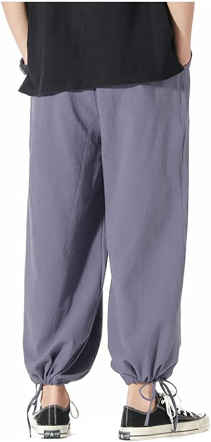Men's Pants Summer Men's Loose Harem Pants Street Style Linen Pants Sports Pants Casual Brand Oversized Trousers Men