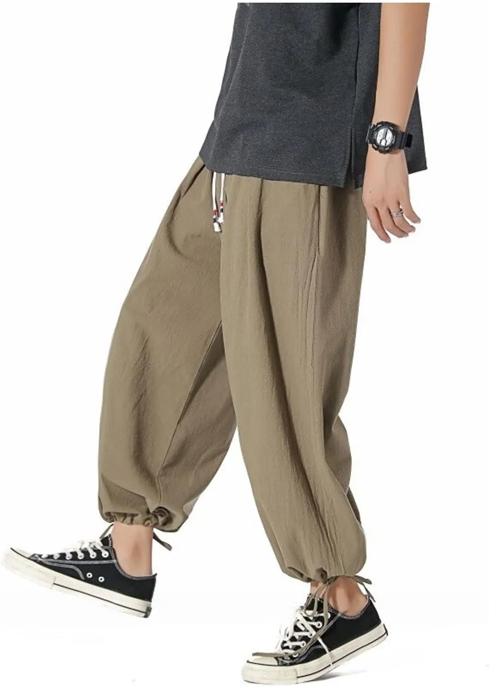 Men's Pants Summer Men's Loose Harem Pants Street Style Linen Pants Sports Pants Casual Brand Oversized Trousers Men