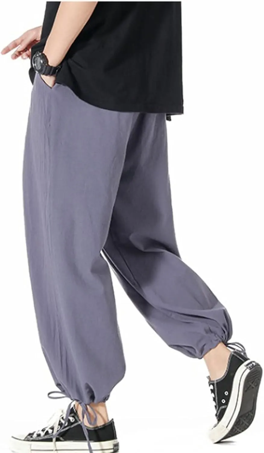 Men's Pants Summer Men's Loose Harem Pants Street Style Linen Pants Sports Pants Casual Brand Oversized Trousers Men