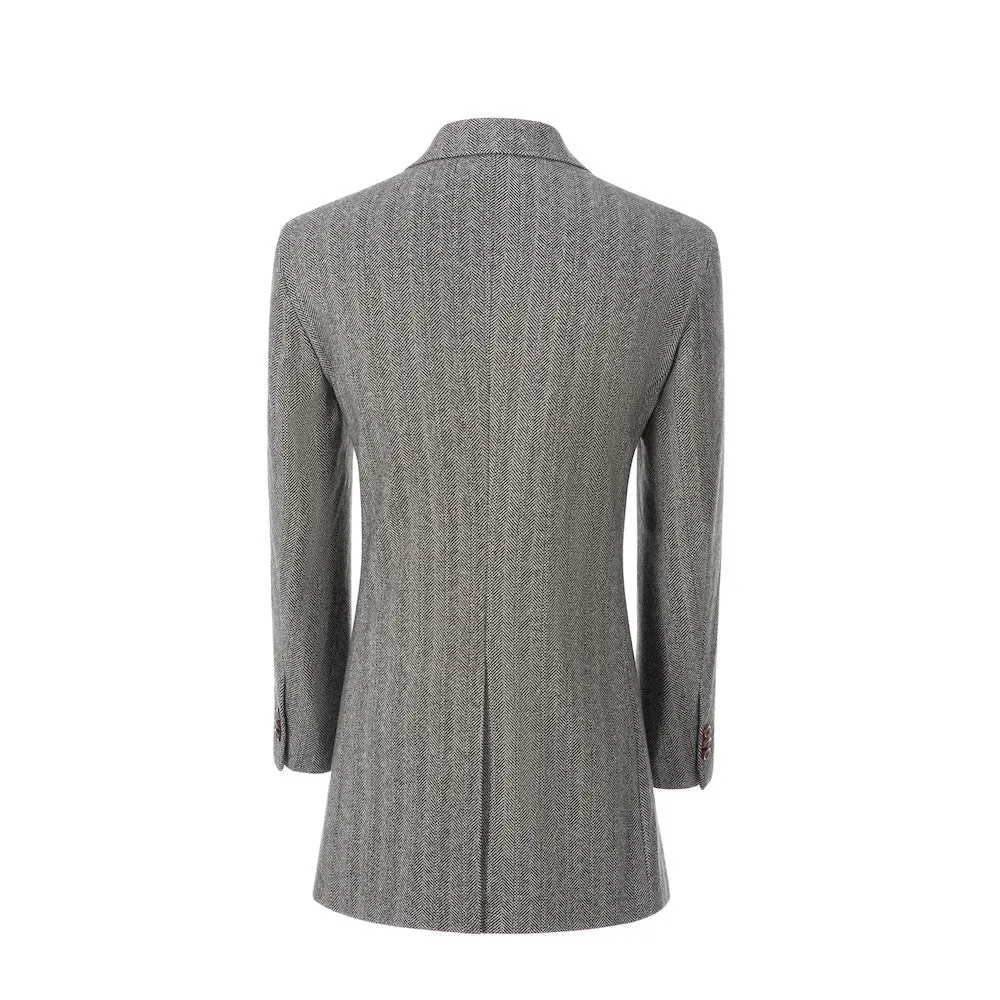 Men's Wool Coat Winter Double Breasted Long Coat 2769