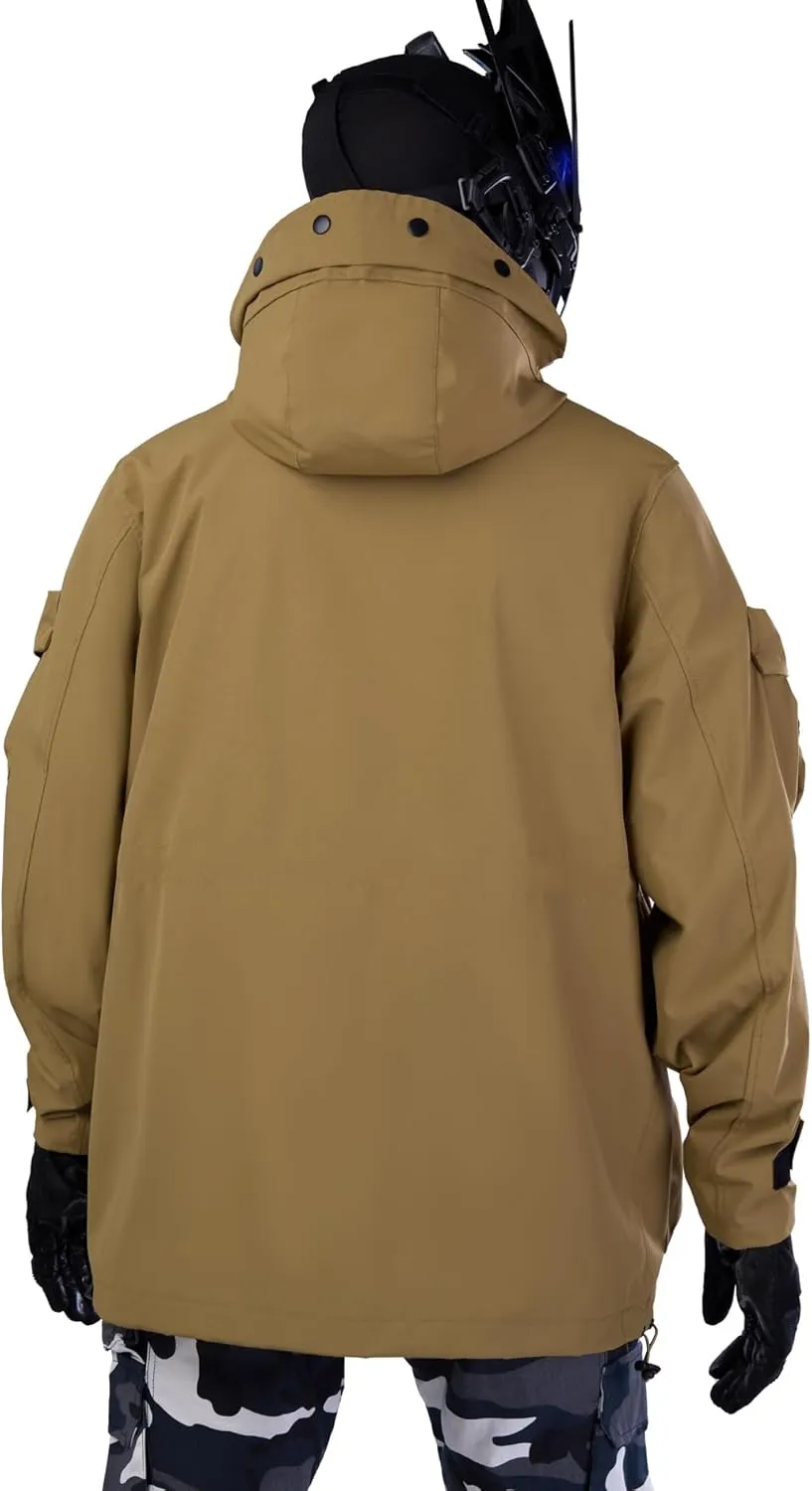 MFCT Men's Techwear Waterproof Windbreaker with Funnel Hoodie