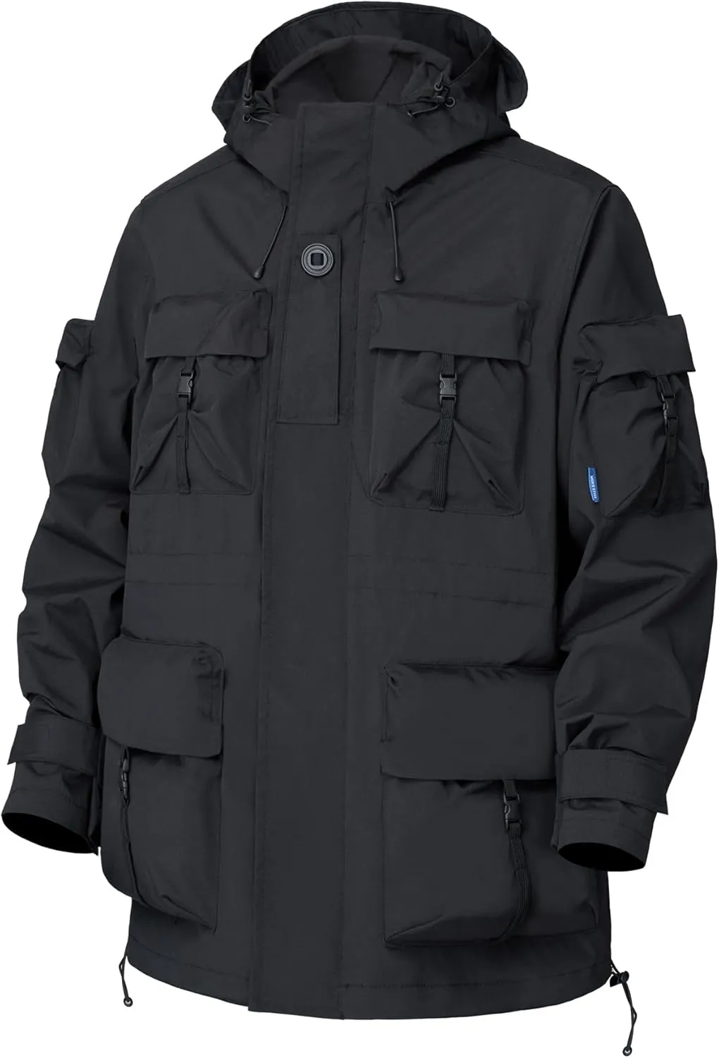 MFCT Men's Techwear Waterproof Windbreaker with Funnel Hoodie