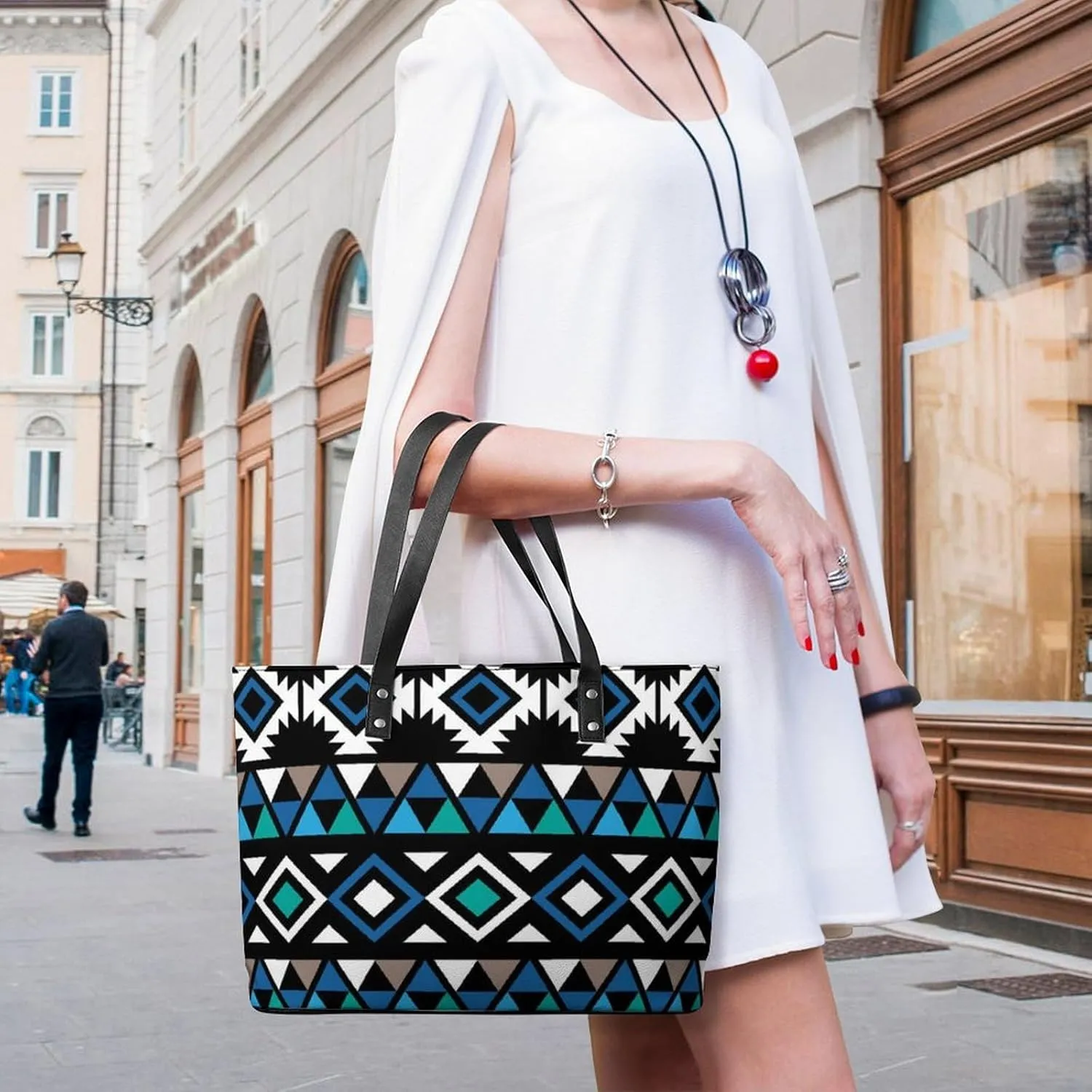 Modern PU Leather Shoulder Bag for Women, PU Leather Work Shoulder Bag, PU Leather Shopping Tote for Travel Outdoor