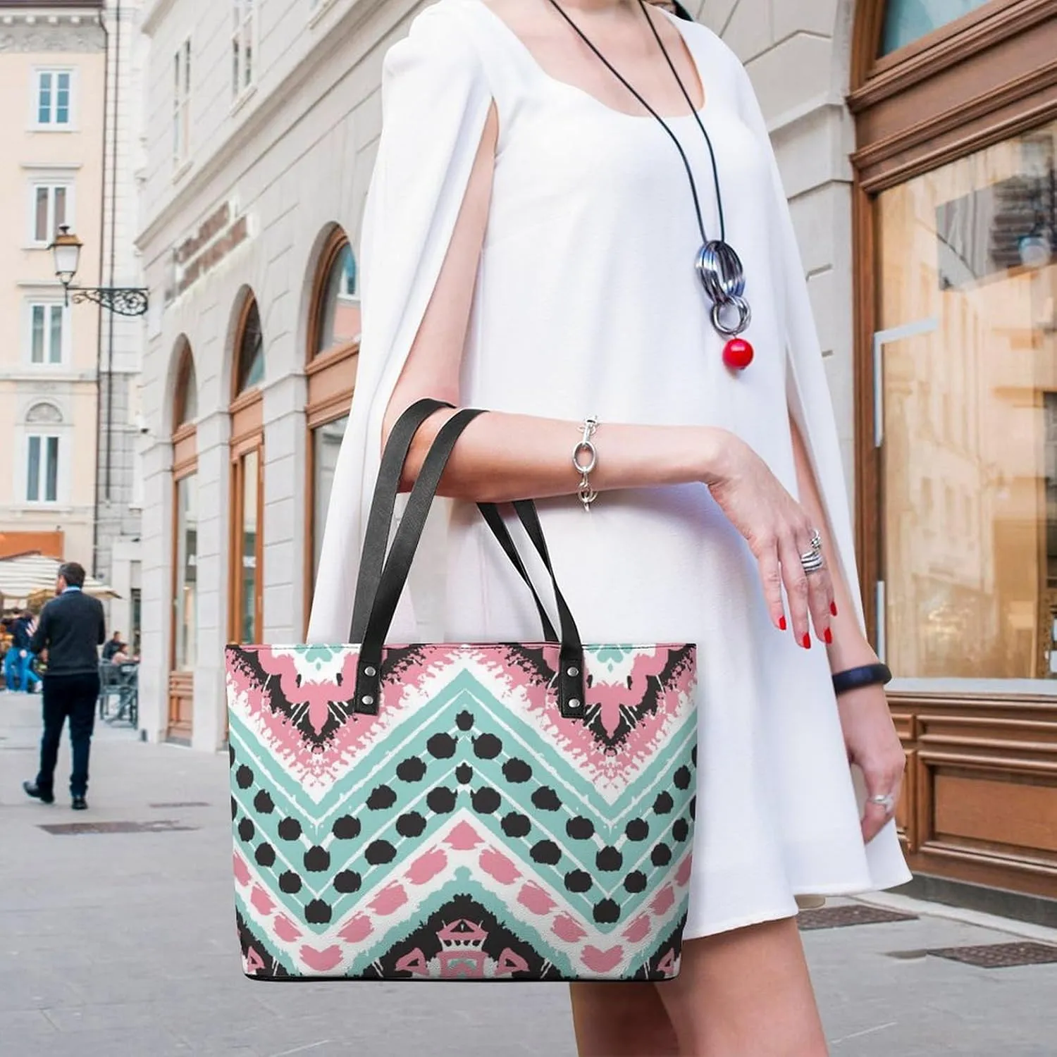 Modern PU Leather Shoulder Bag for Women, PU Leather Work Shoulder Bag, PU Leather Shopping Tote for Travel Outdoor