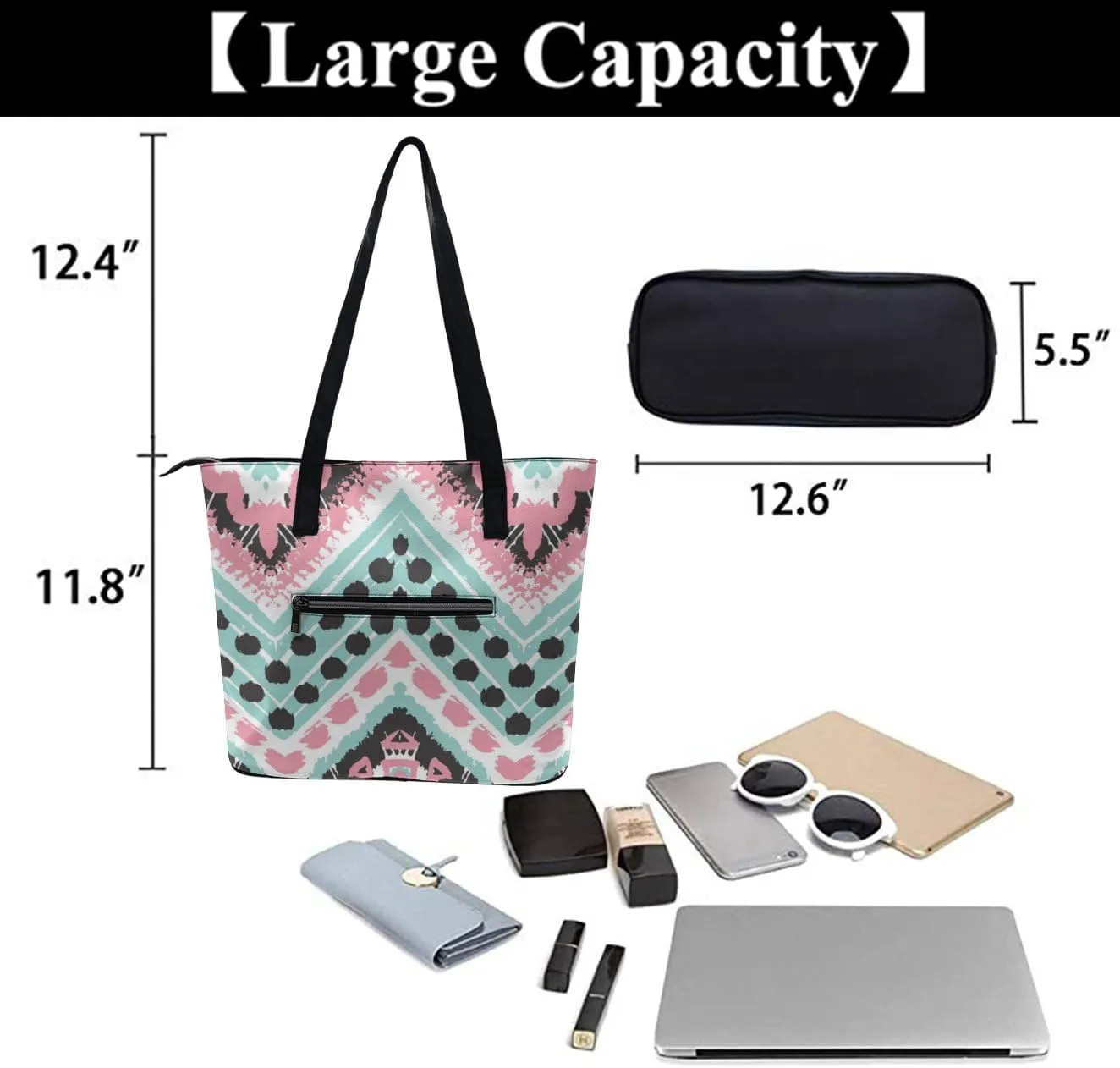 Modern PU Leather Shoulder Bag for Women, PU Leather Work Shoulder Bag, PU Leather Shopping Tote for Travel Outdoor