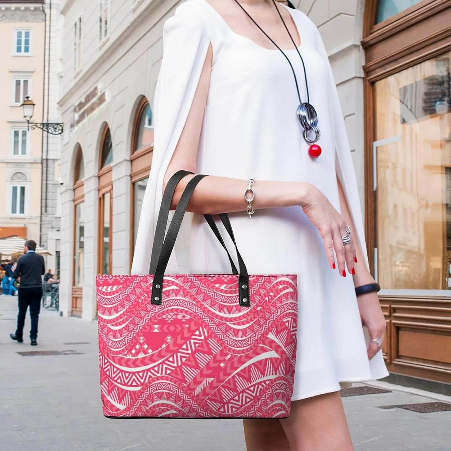 Modern PU Leather Shoulder Bag for Women, PU Leather Work Shoulder Bag, PU Leather Shopping Tote for Travel Outdoor