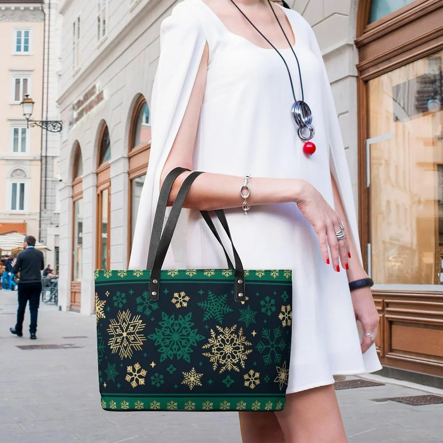 Modern PU Leather Shoulder Bag for Women, PU Leather Work Shoulder Bag, PU Leather Shopping Tote for Travel Outdoor