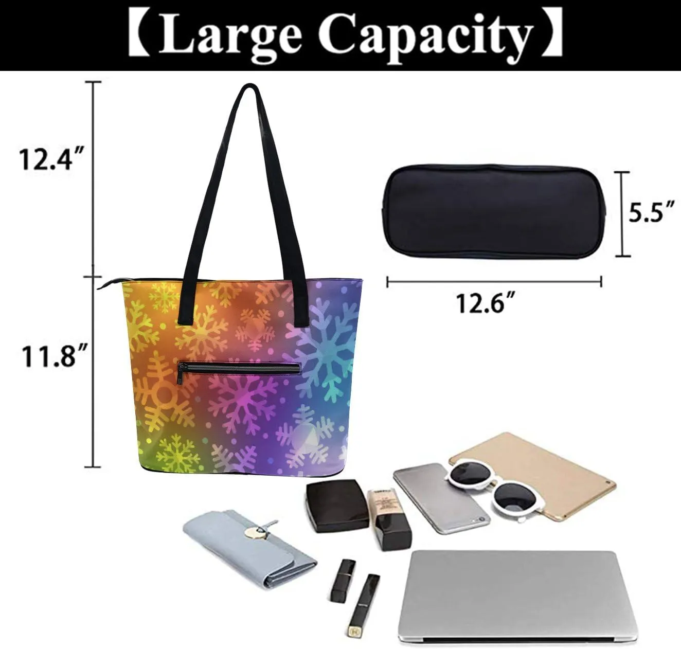 Modern PU Leather Shoulder Bag for Women, PU Leather Work Shoulder Bag, PU Leather Shopping Tote for Travel Outdoor