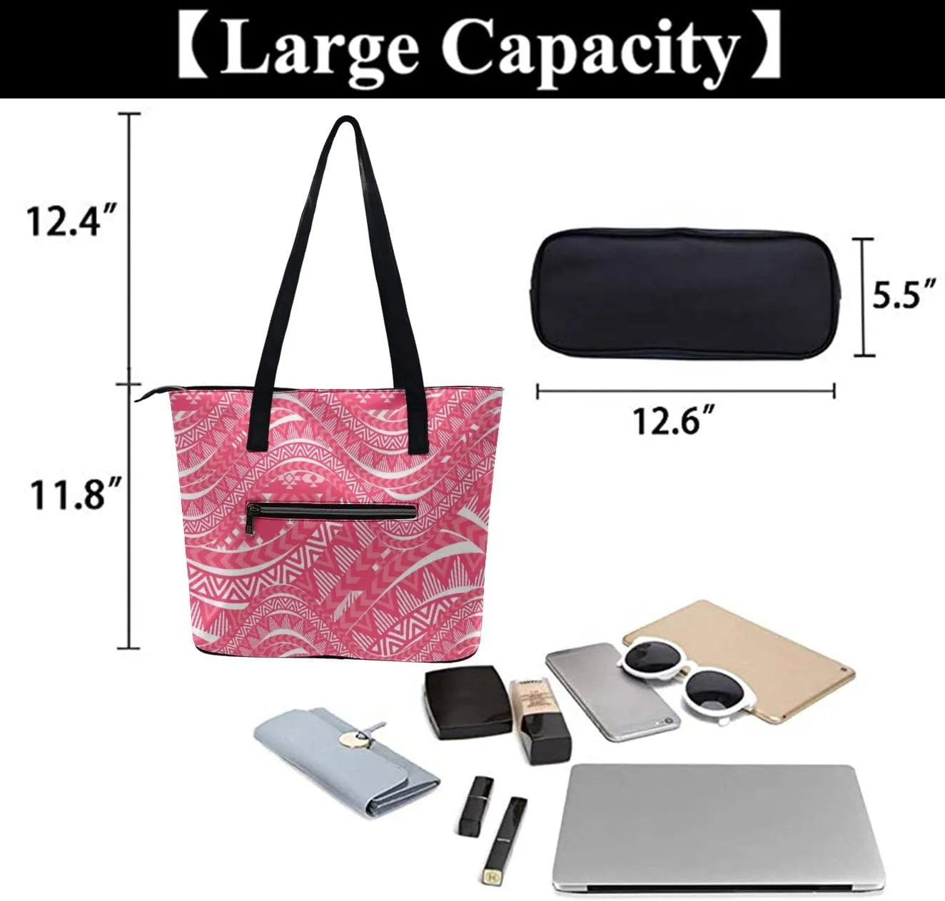 Modern PU Leather Shoulder Bag for Women, PU Leather Work Shoulder Bag, PU Leather Shopping Tote for Travel Outdoor