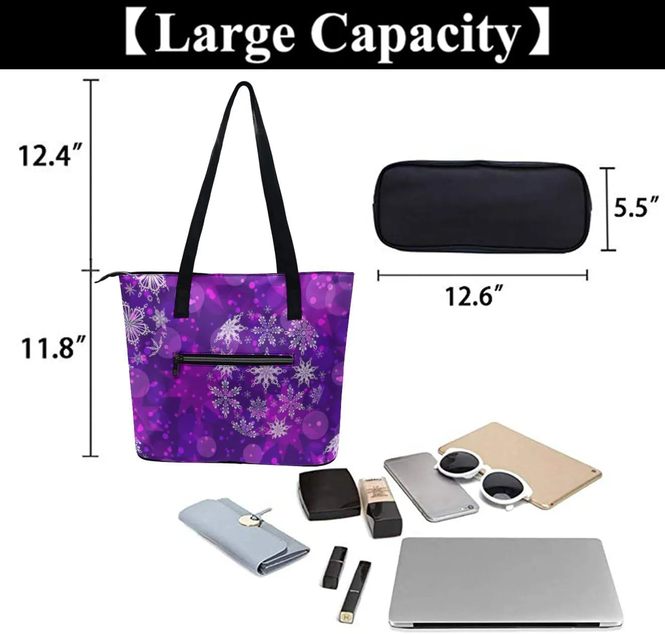 Modern PU Leather Shoulder Bag for Women, PU Leather Work Shoulder Bag, PU Leather Shopping Tote for Travel Outdoor
