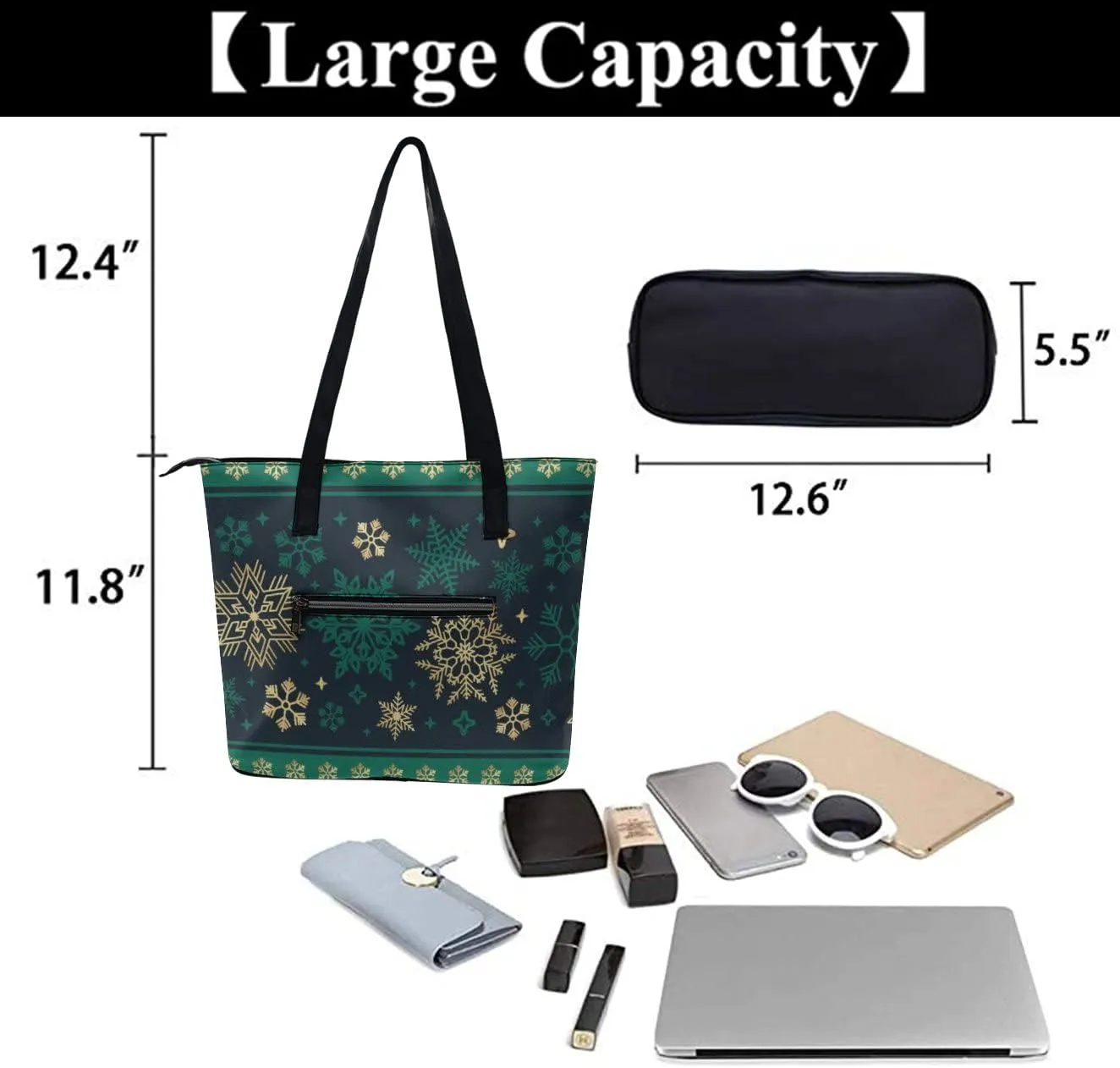 Modern PU Leather Shoulder Bag for Women, PU Leather Work Shoulder Bag, PU Leather Shopping Tote for Travel Outdoor