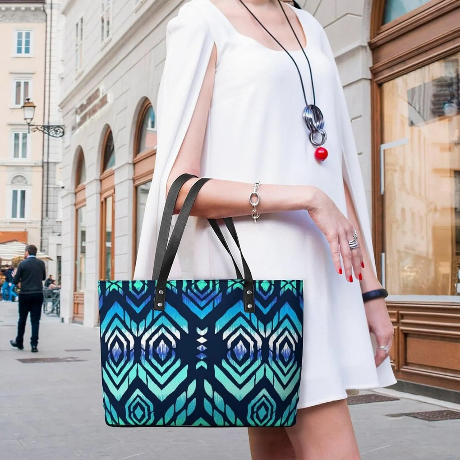 Modern PU Leather Shoulder Bag for Women, PU Leather Work Shoulder Bag, PU Leather Shopping Tote for Travel Outdoor