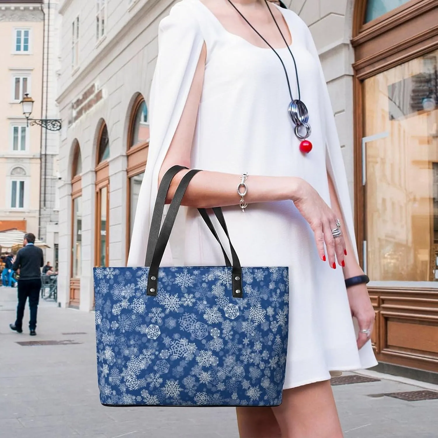 Modern PU Leather Shoulder Bag for Women, PU Leather Work Shoulder Bag, PU Leather Shopping Tote for Travel Outdoor