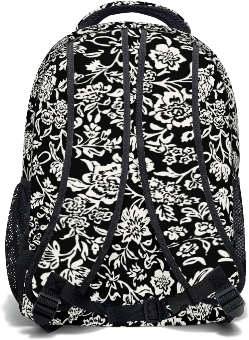 Modern Vintage Whimsical Flower School Backpack, Kids Backpack for Boys Girls, Laptop Backpack Shoulder Bookbag for Children School Hiking Camping Daypack