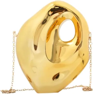 Molodo Acrylic Evening Clutch Bags for Women Meteorite Shape Handbag Purses Unique Party Clutch Bag for Women Evening