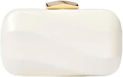 Molodo PU Evening Bag for Women Unique Square Clutch Bag with Chain Trendy Dress Purses Evening Clutch Wedding Prom