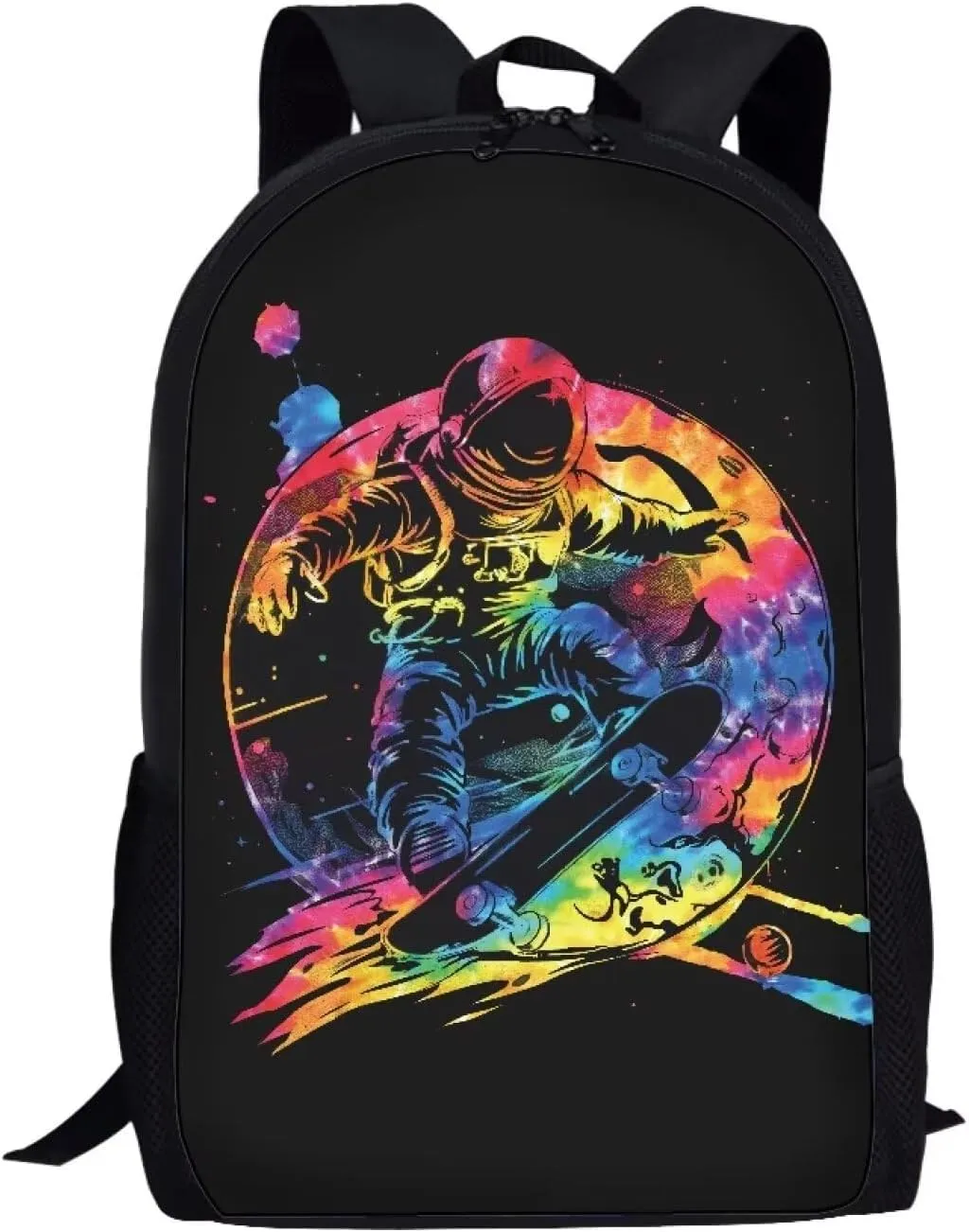 Mumeson Astronaut Simple Modern Toddler Backpack for School Girls Kindergarten Elementary Kids Casual Large Capacity School Bag Daypack for Girls Boys