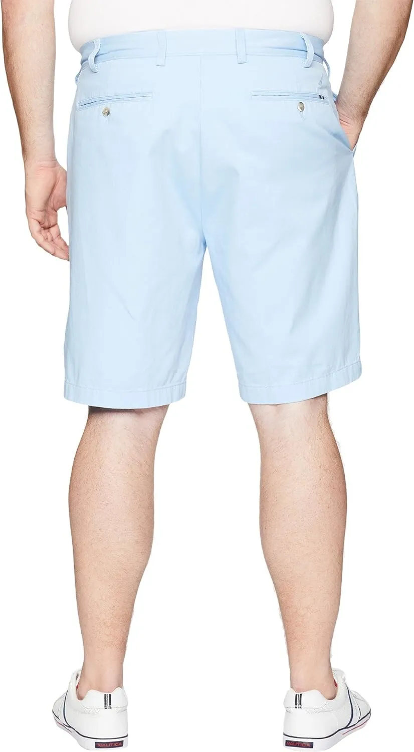 Nautica Men's Cotton Twill Flat Front Chino Short