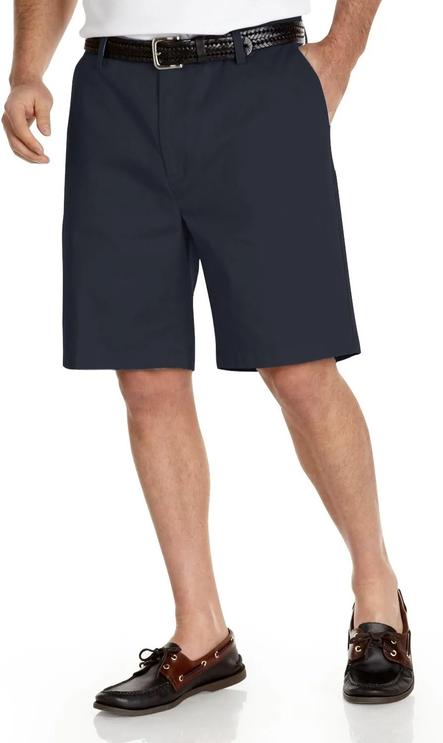 Nautica Men's Cotton Twill Flat Front Chino Short