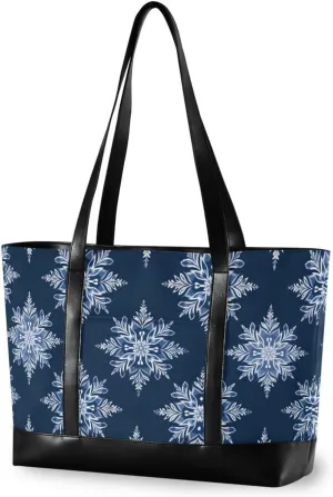 Nautical Beach Ocean Style Snowflakes Safari modern computer bag for women with zipper tote bag for work for Travel Pool Swim Beach Vacation Necessities with tablet cartera para laptop de mujer