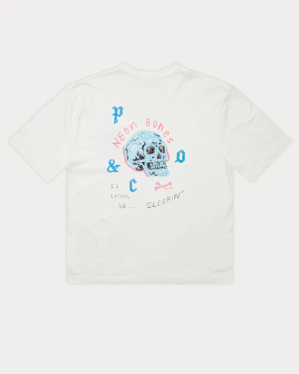 Neon Bones Boxy T-Shirt - Off White