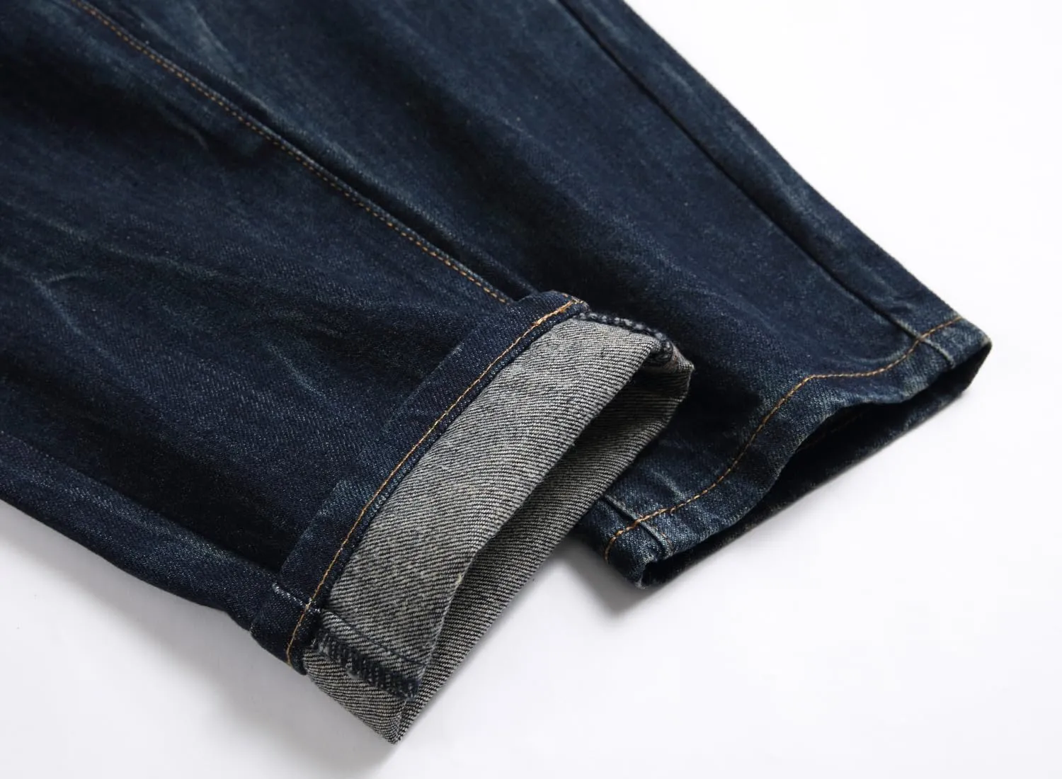 OIIIO Men's Ripped Slim Fit Straight Leg Jean Denim Pant