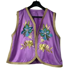 Open Front Embroided Vest