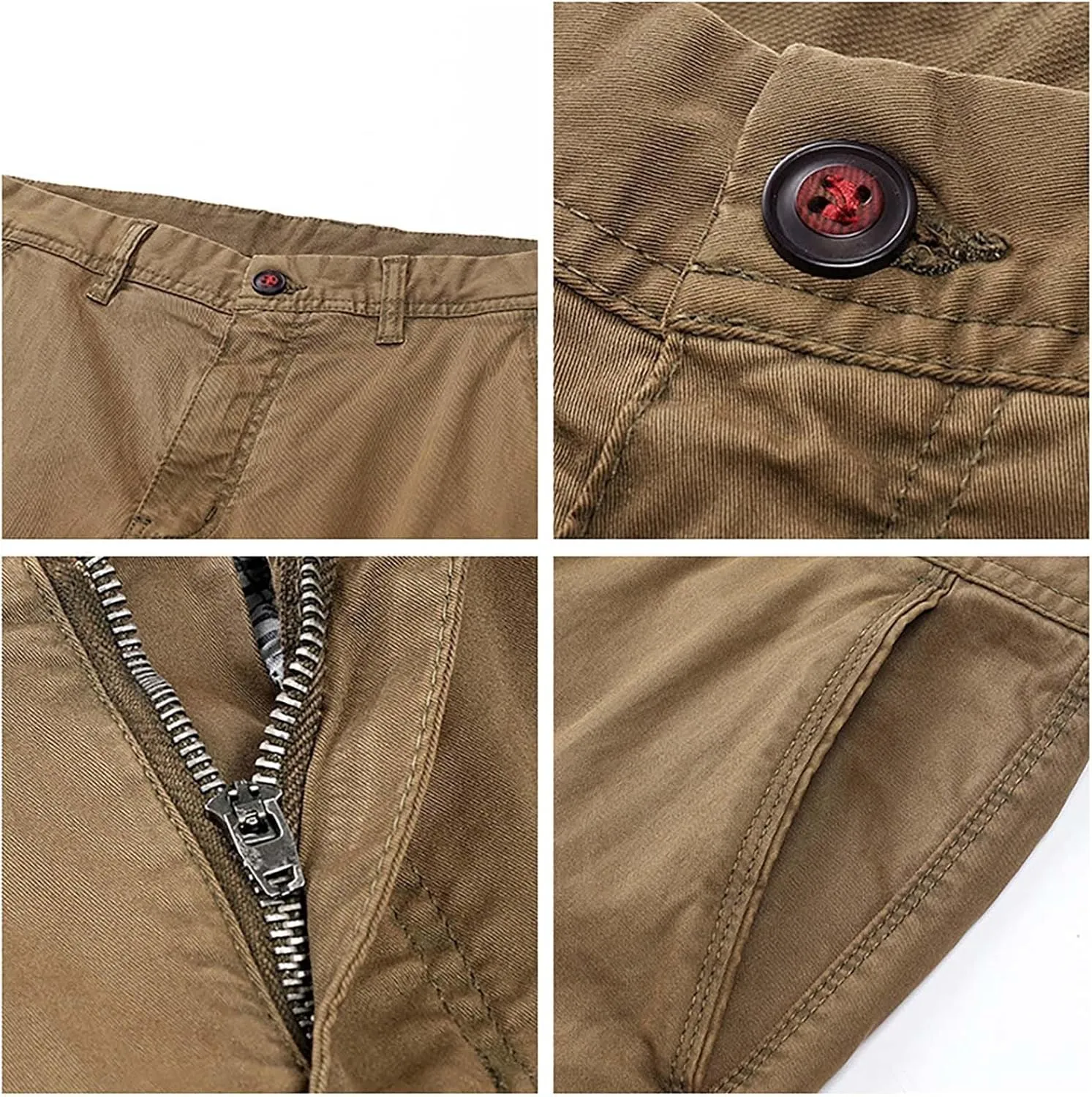 Regular Fit Stretchy Cargo Pants for Men Casual Sports Work Jogger Pants with Multi Pockets Outdoor Hiking Trousers